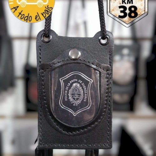 porta credencial colgante PBA plata