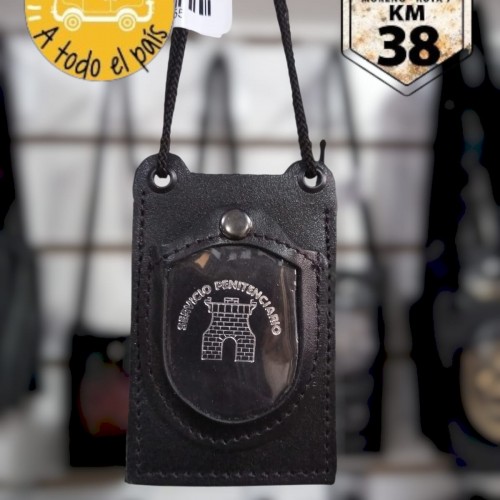 porta credencial colgante servicio penintenciario plata