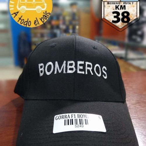 gorra bomberos negro blanco 1