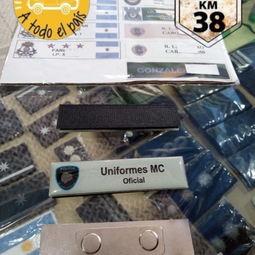 gafete acrilico iman. velcro ciudad