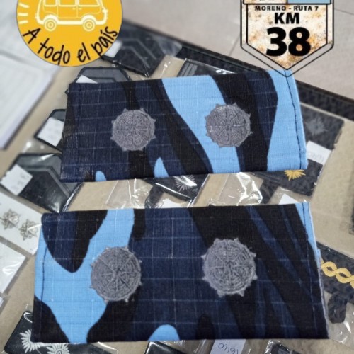 funda inspector camuflada azul