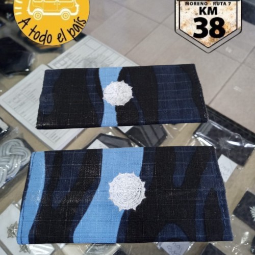 funda subayudante camuflada azul