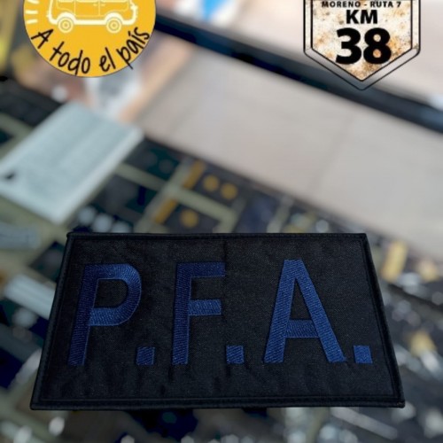 cartel PFA azul