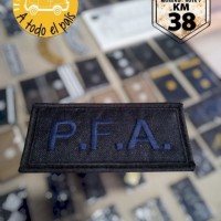 cartel chico PFA azul cartel chico PFA azul