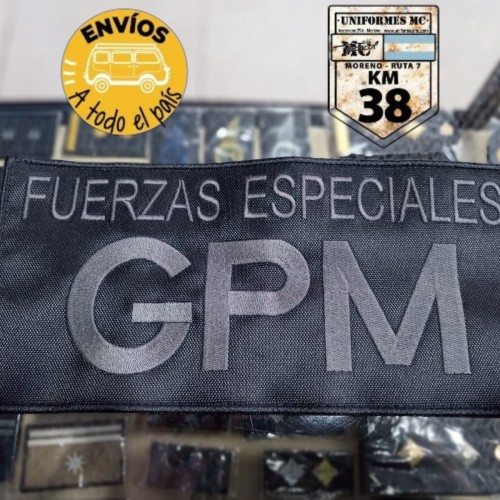 cartel fuerzas especiales GPM gris